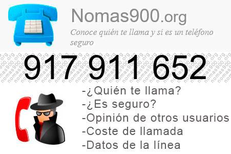 Teléfono 917911652