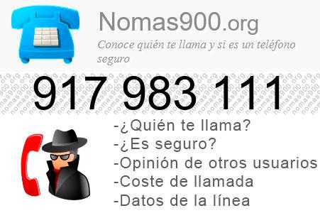 Teléfono 917983111