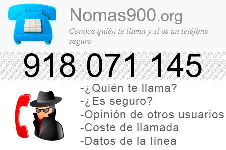 Teléfono 918071145