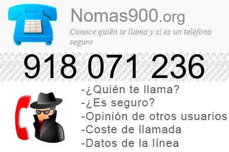 Teléfono 918071236