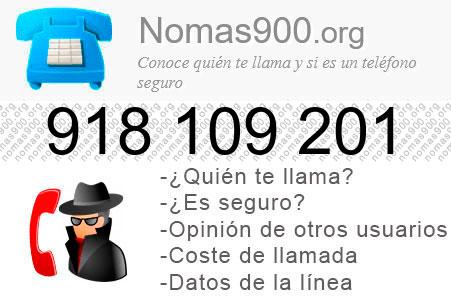 Teléfono 918109201
