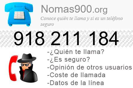 Teléfono 918211184