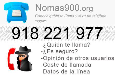 Teléfono 918221977