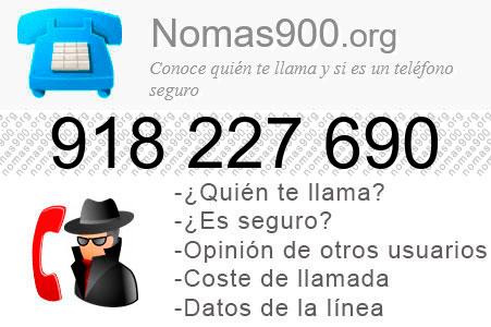 Teléfono 918227690
