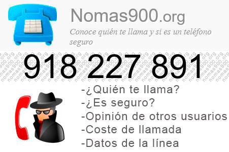 Teléfono 918227891