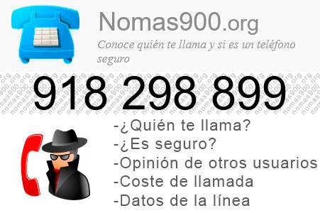 Teléfono 918298899