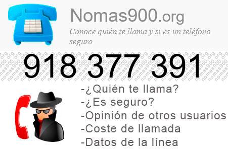 Teléfono 918377391