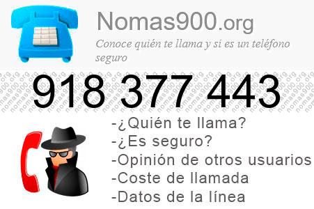 Teléfono 918377443