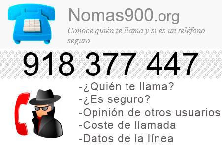 Teléfono 918377447