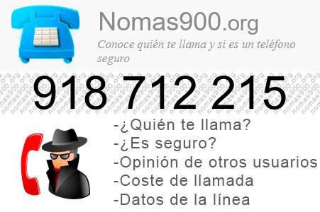 Teléfono 918712215