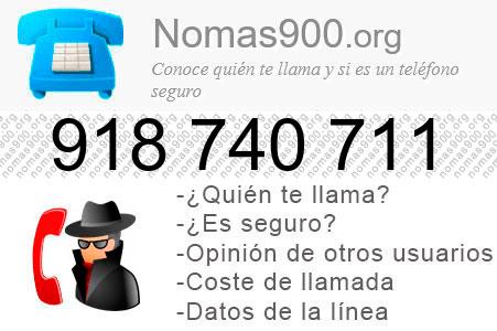 Teléfono 918740711