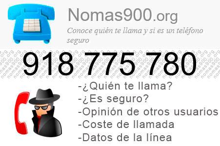 Teléfono 918775780