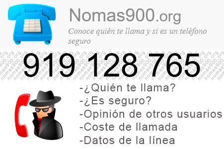 Teléfono 919128765