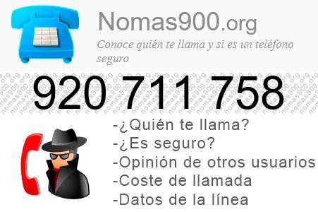 Teléfono 920711758