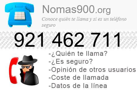 Teléfono 921462711