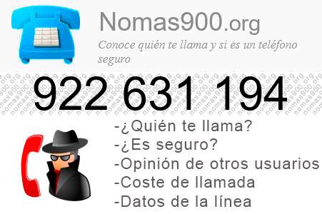 Teléfono 922631194