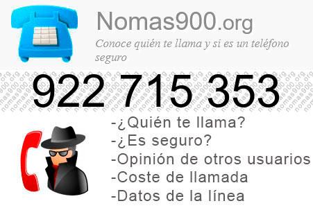 Teléfono 922715353