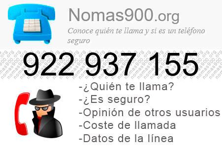 Teléfono 922937155