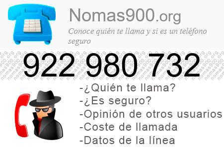 Teléfono 922980732
