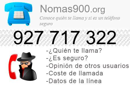Teléfono 927717322