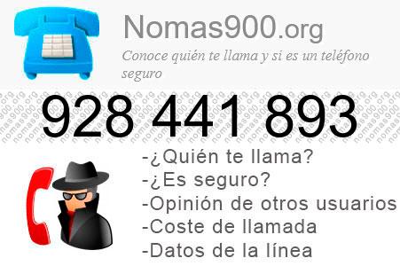 Teléfono 928441893
