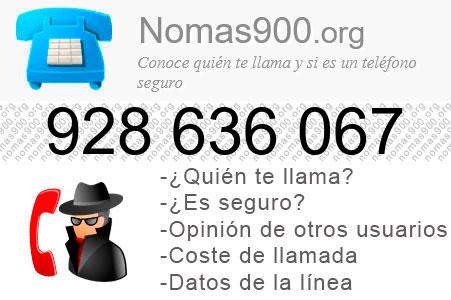 Teléfono 928636067