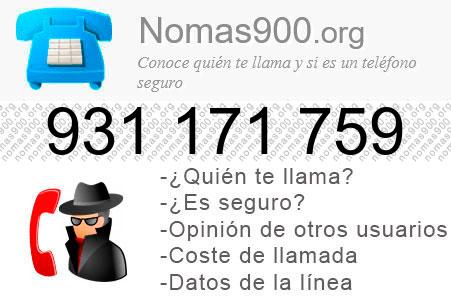 Teléfono 931171759
