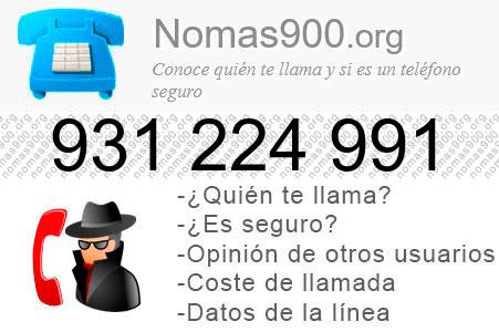 Teléfono 931224991