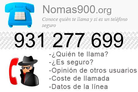 Teléfono 931277699