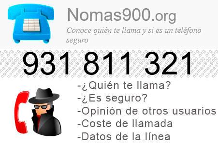 Teléfono 931811321