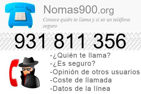 Teléfono 931811356