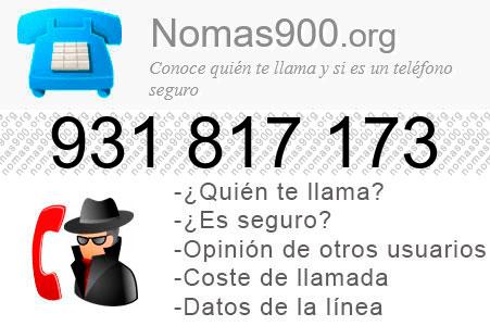 Teléfono 931817173