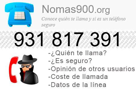 Teléfono 931817391