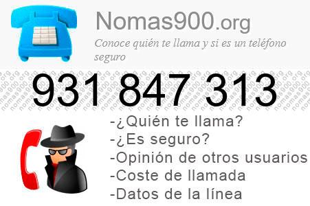 Teléfono 931847313