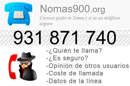 Teléfono 931871740