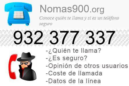 Teléfono 932377337