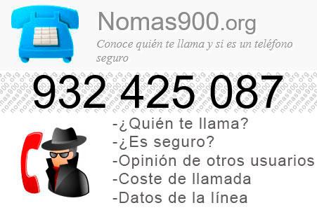 Teléfono 932425087