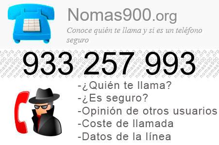 Teléfono 933257993