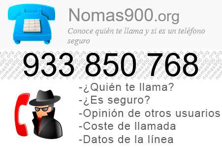 Teléfono 933850768