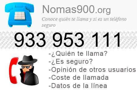 Teléfono 933953111