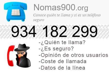 Teléfono 934182299