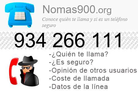 Teléfono 934266111