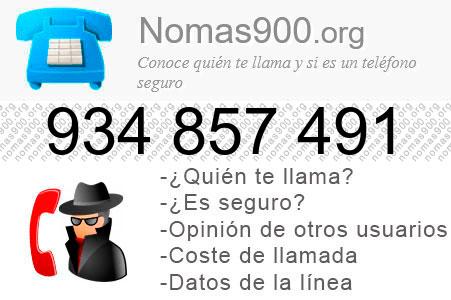 Teléfono 934857491