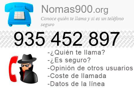 Teléfono 935452897