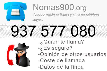 Teléfono 937577080