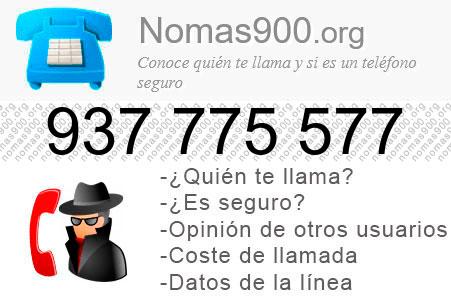Teléfono 937775577