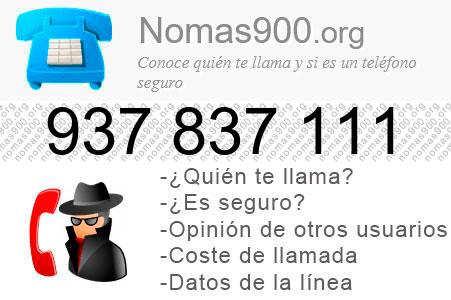 Teléfono 937837111