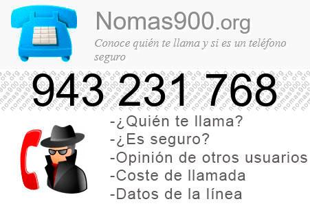 Teléfono 943231768