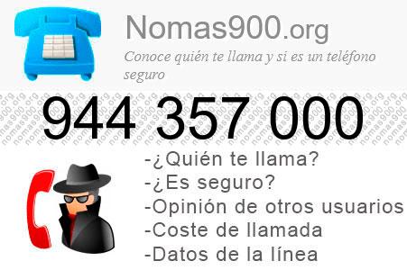 Teléfono 944357000