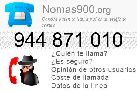 Teléfono 944871010